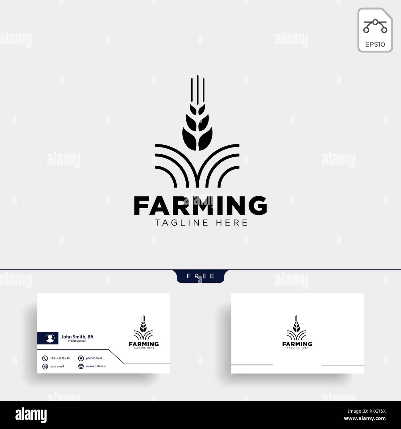 agriculture farm line badge vintage logo template vector illustration ...