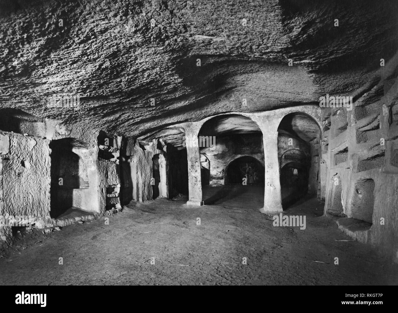 Catacombs of San Gennaro, naples, campania, italy 1920 1930 Stock Photo