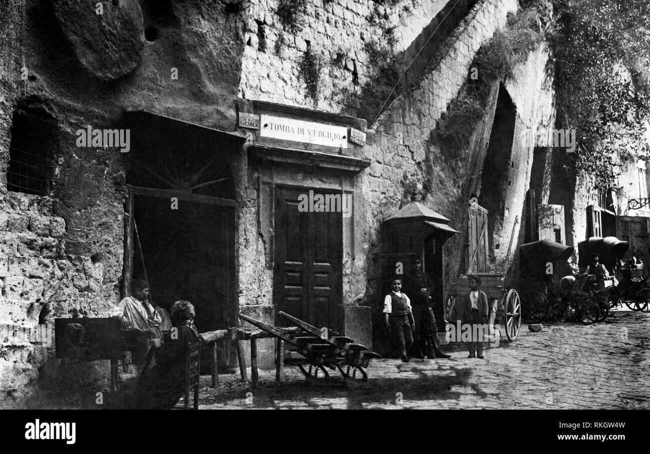 Entrance to the tomb of Virgil, naples 1930 Stock Photo