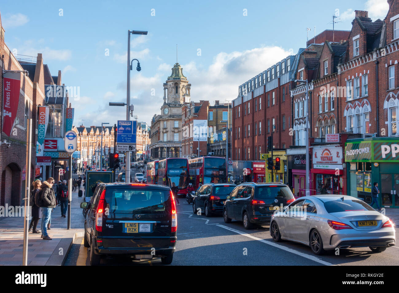 St John's Hill, Clapham, London Stock Photo