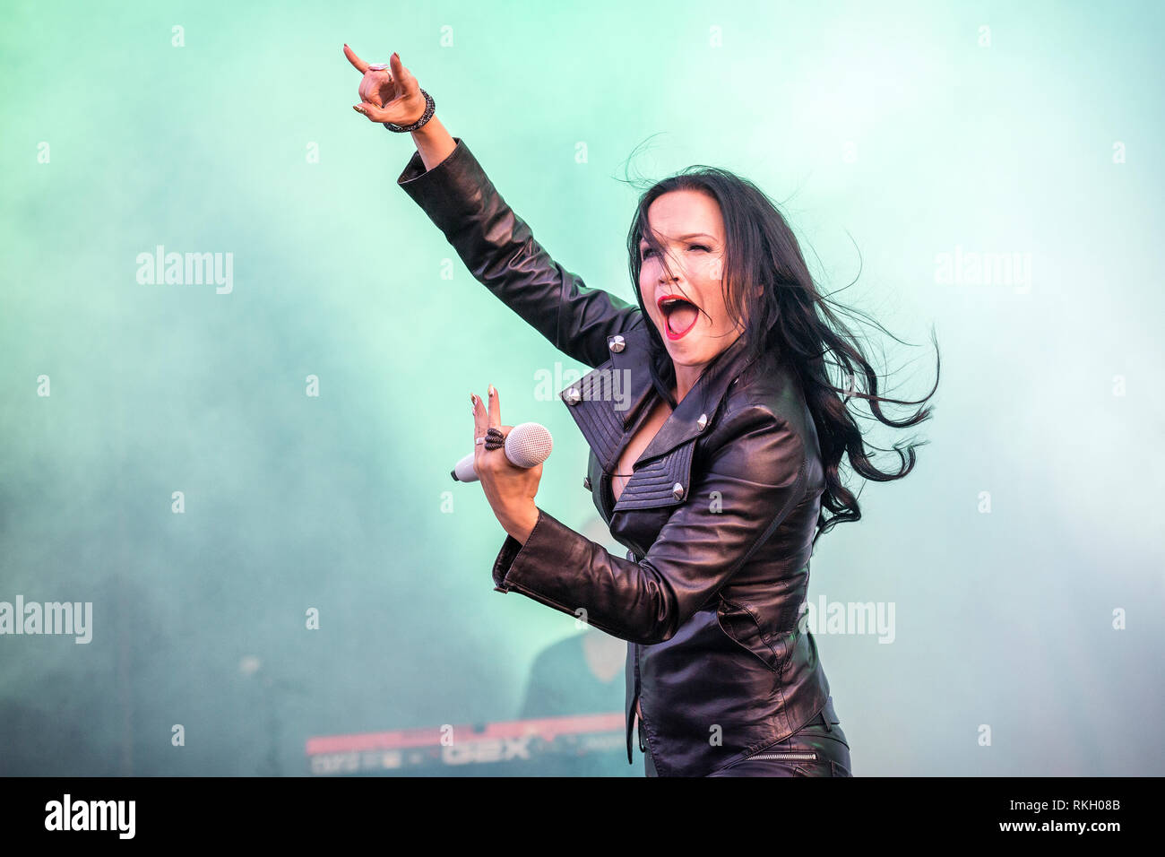 Sweden, Solvesborg - June 09, 2018. The Finnish symphonic metal vocalist Tarja performs a live concert during the Swedish music festival Sweden Rock Festival 2018. (Photo credit: Gonzales Photo - Terje Dokken). Stock Photo
