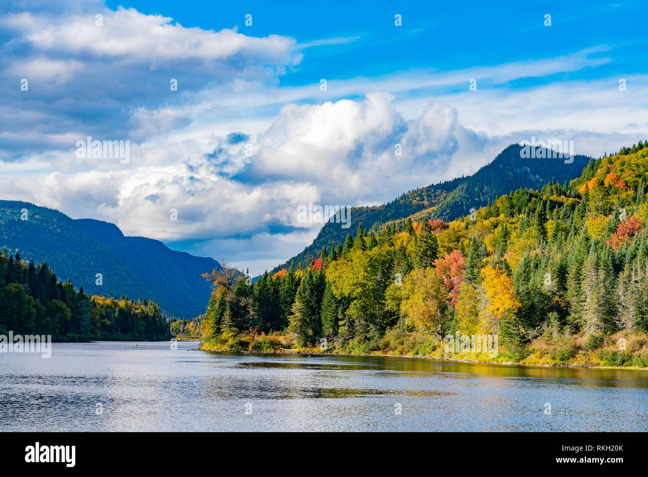 Beautiful fall color of JacquesCartier National Park at Quebec, Canada Stock Photo Alamy