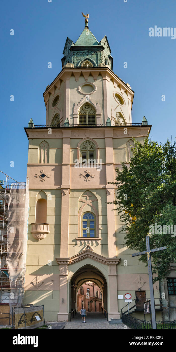 Trinitarian Tower at Cathedral Square or Plac Katedralny at Old Town in Lublin, Malopolska aka Lesser Poland region, Poland Stock Photo