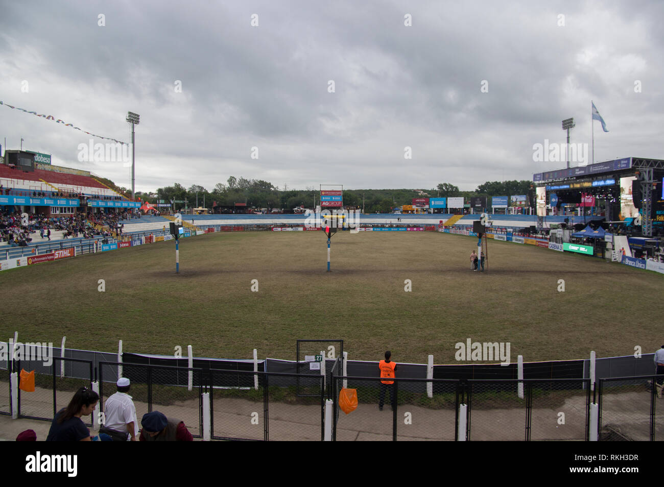 Festival de Doma y Folklore festival of bucking broncos and folklore traditional music, the largest in South America, held in Jesus Maria Argentina. Stock Photo