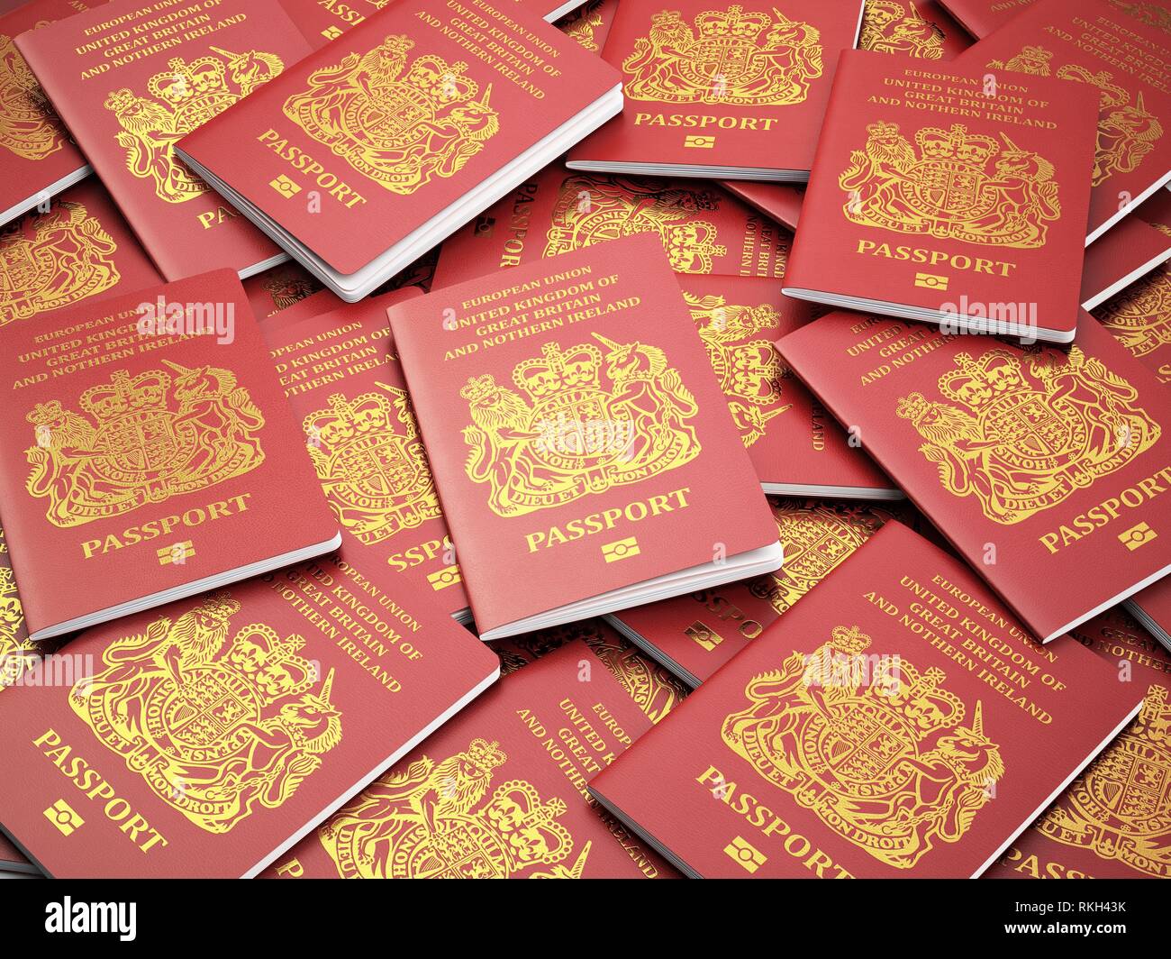 UK British passports for United Kingdom of Great Britain and Northern