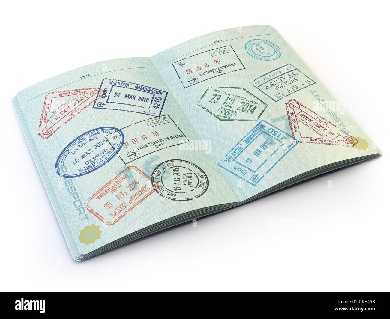 Australia Passport Stamp High Resolution Stock Photography and Images ...