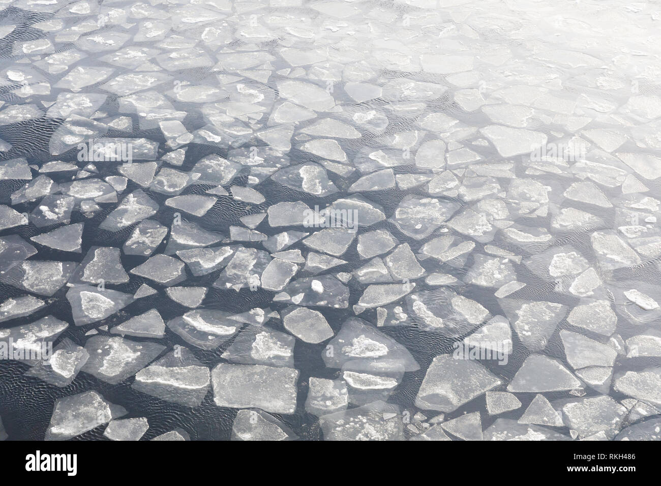 Ice sheets float in ice cold Baltic sea Stock Photo Alamy