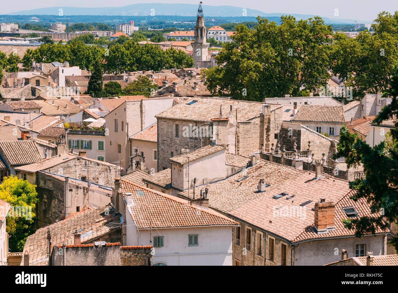 Roofs of old houses in Avignon, Provence, France Stock Photo Alamy
