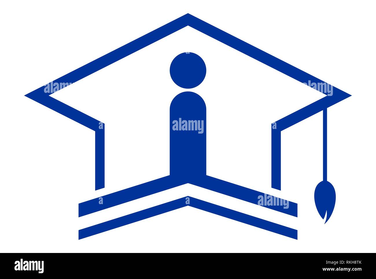 academic bachelor logo icon vector concept flat design Stock Photo Alamy