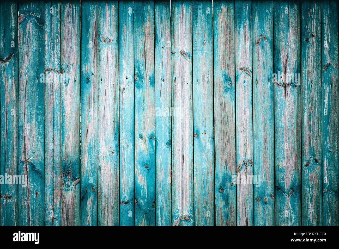 Blue Grunge Wooden Texture With Natural Patterns. Background Surface Old Wood Paint Over. Stock Photo