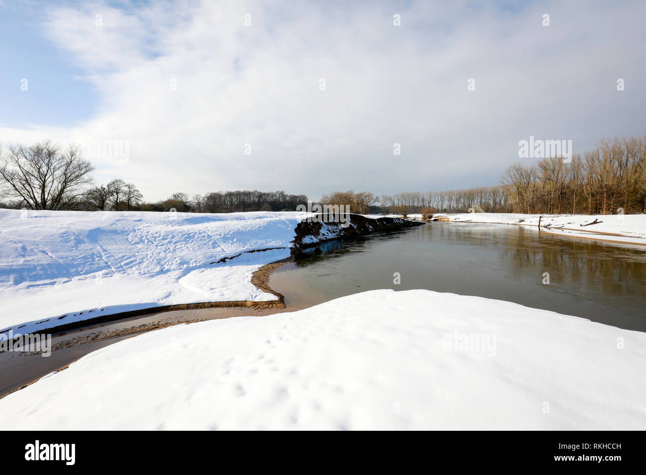 Datteln, Ruhrgebiet, Nordrhein-Westfalen, Germany - Sunny winter ...