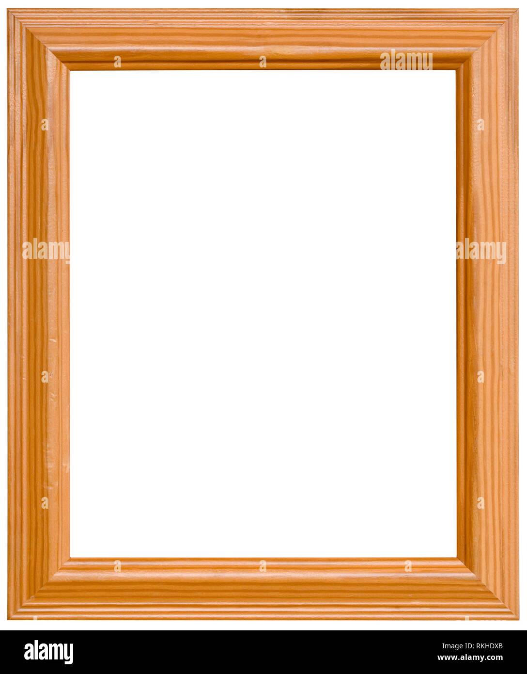 Simple Pine Wooden Picture Frame Cutout Stock Photo Alamy
