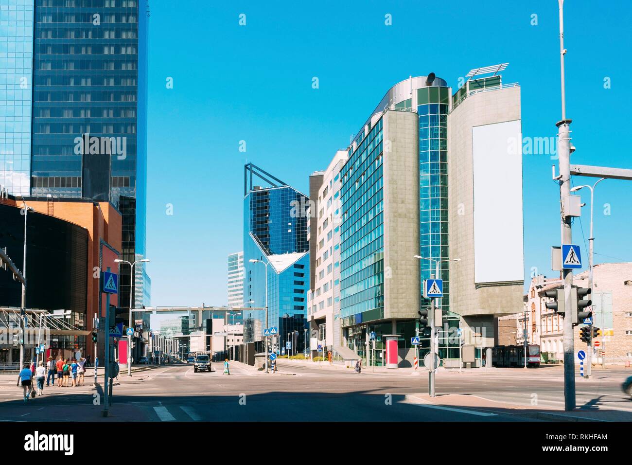 Tallinn, Estonia. Modern Architecture In Estonian Capital. Business Center  Skyscraper On Tallinn - Tartu - Vyru - Lukhamaa Street In Kompassi Stock  Photo - Alamy