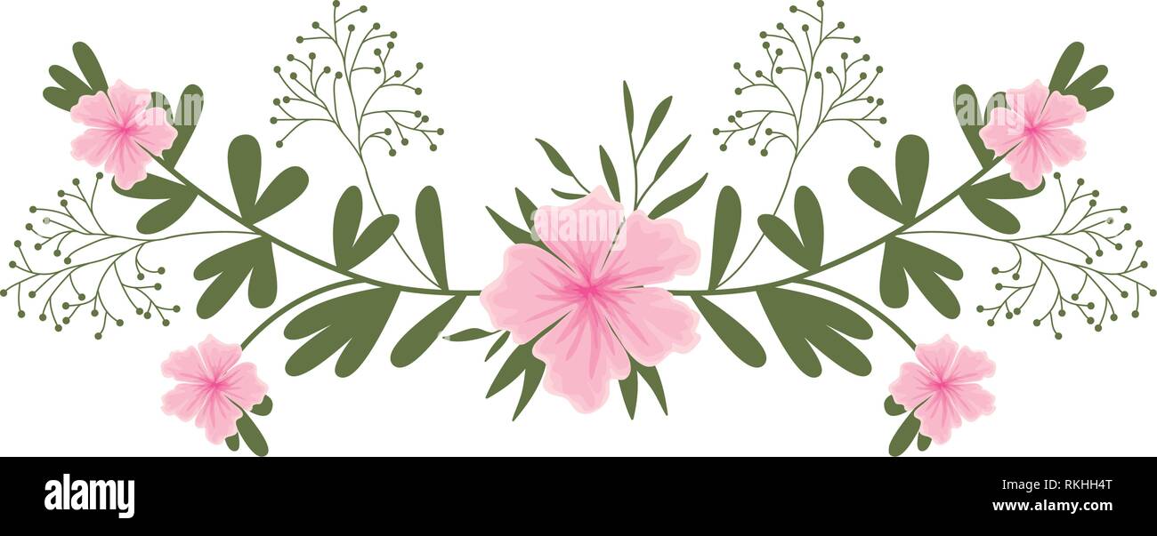 Floral garland painting Stock Vector Images - Alamy