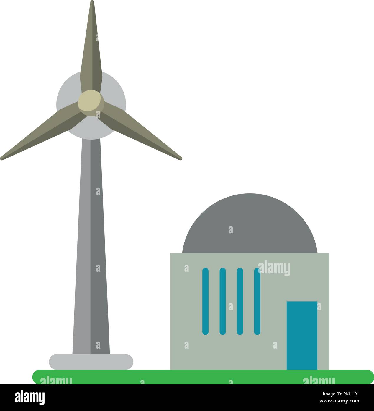 Wind turbine eolic energy symbol Stock Vector Image & Art - Alamy