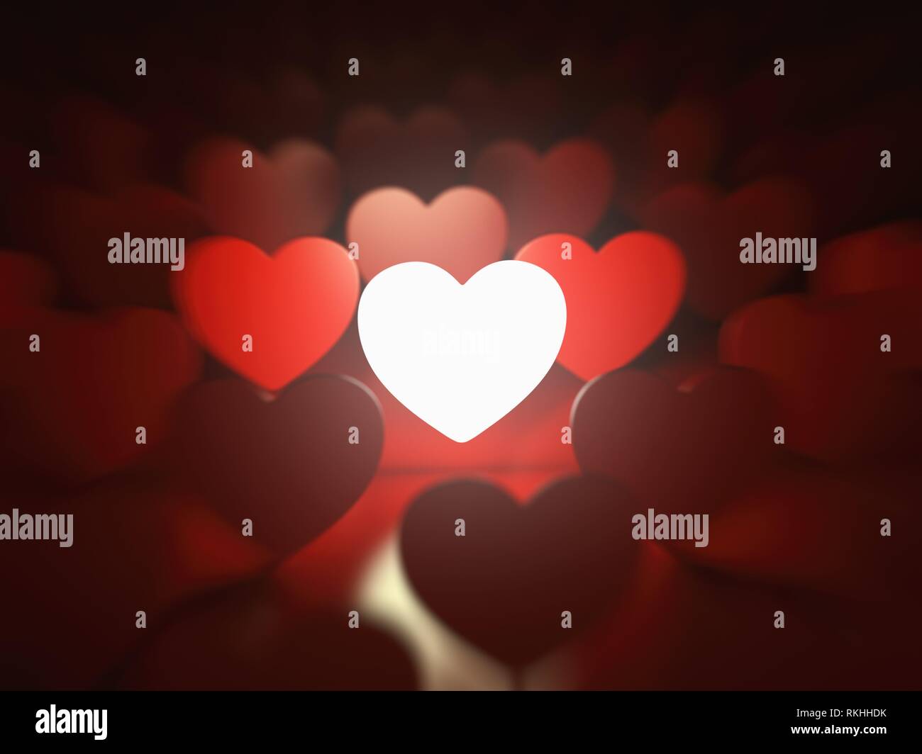Stylish glowing heart background Royalty Free Vector Image