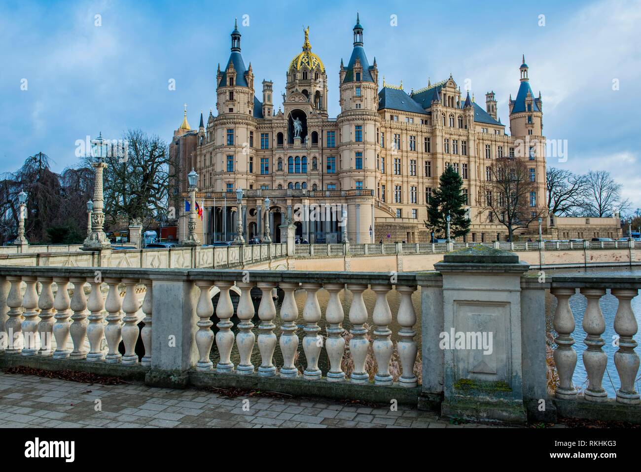 Schwerin Castle, State Parliament of Mecklenburg-Western Pomerania, Schwerin, Mecklenburg-Western Pomerania, Germany Stock Photo