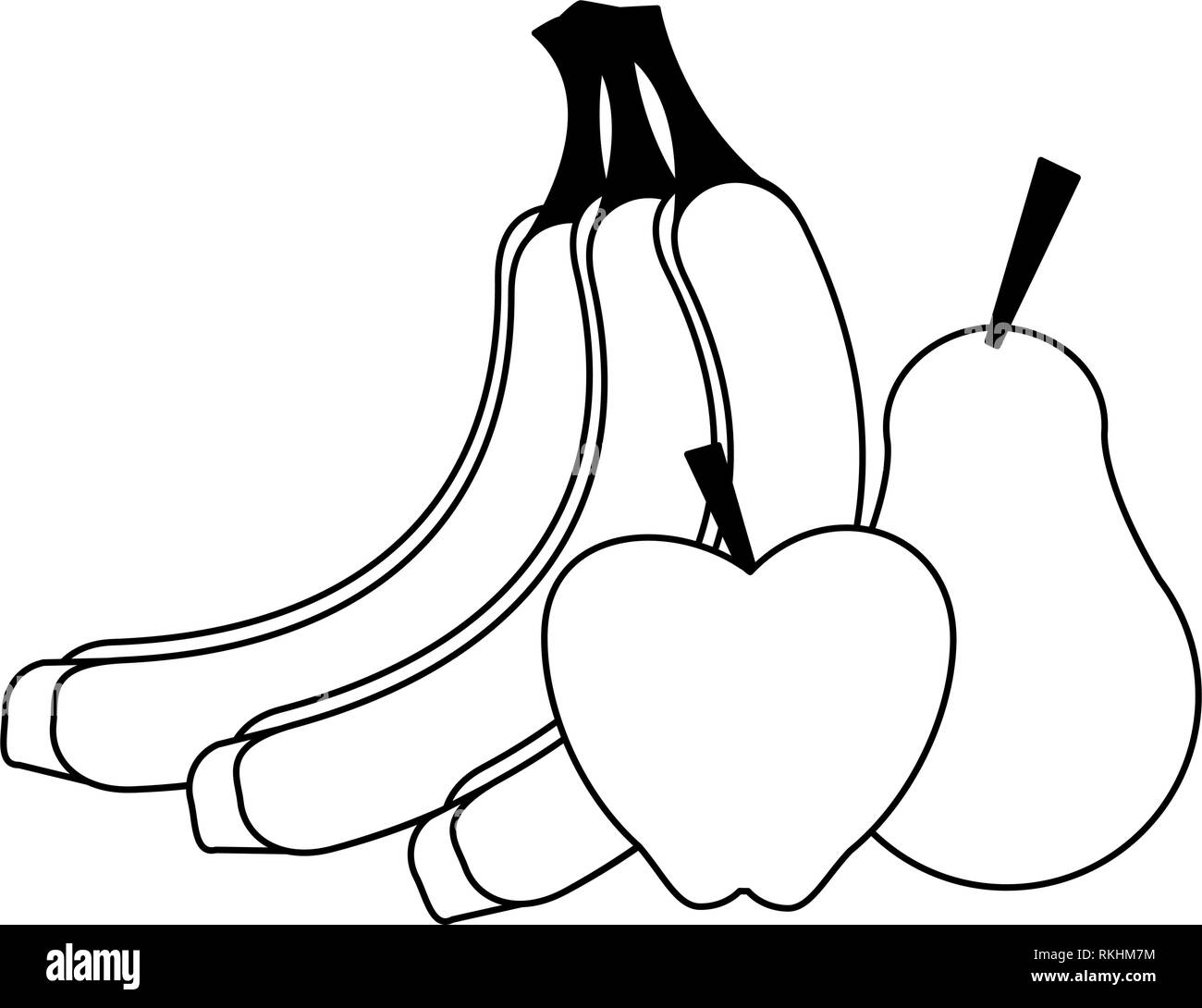 Featured image of post Fruits Cartoon Images Black And White