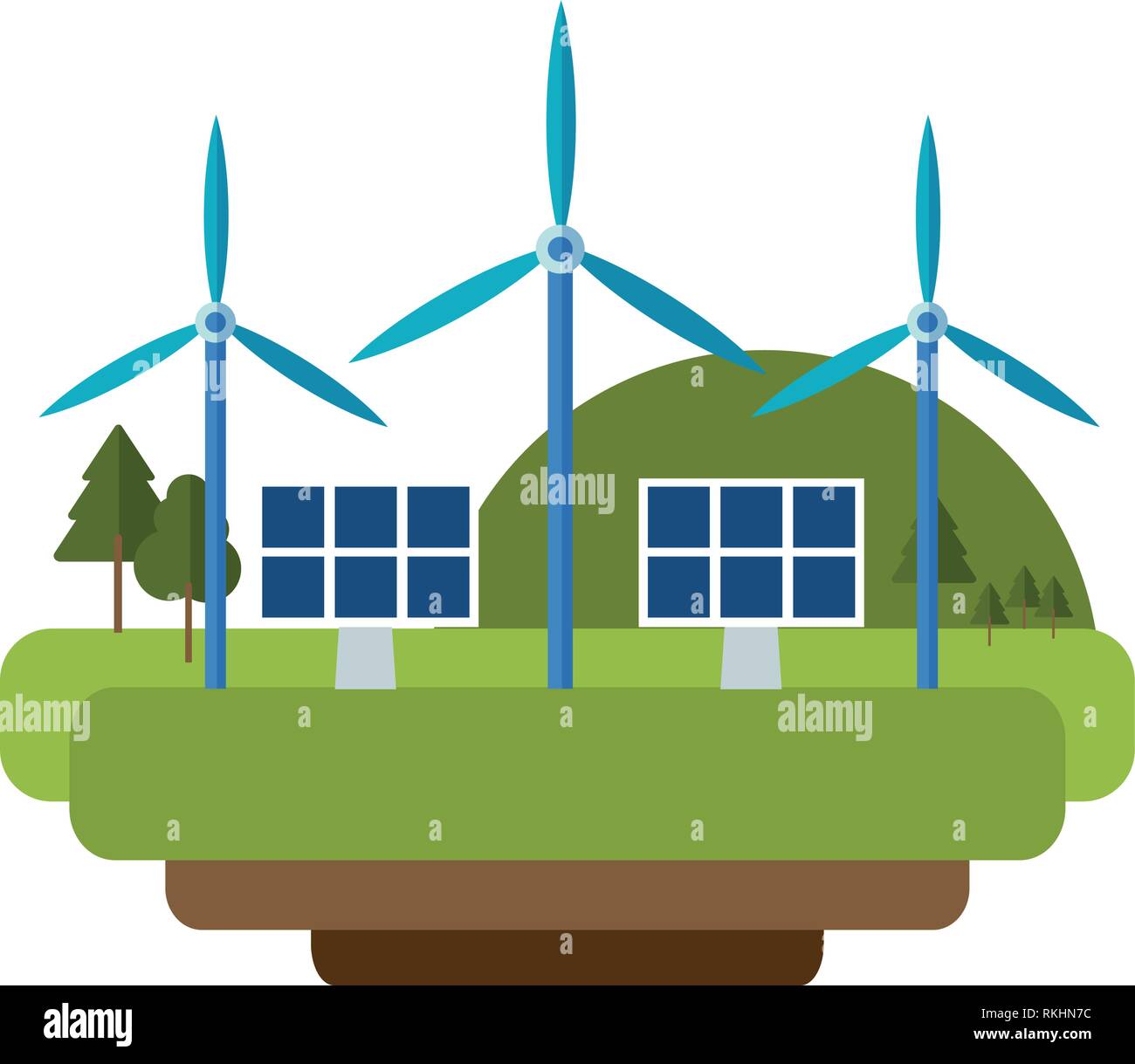 Wind turbines green energy Stock Vector Image & Art - Alamy