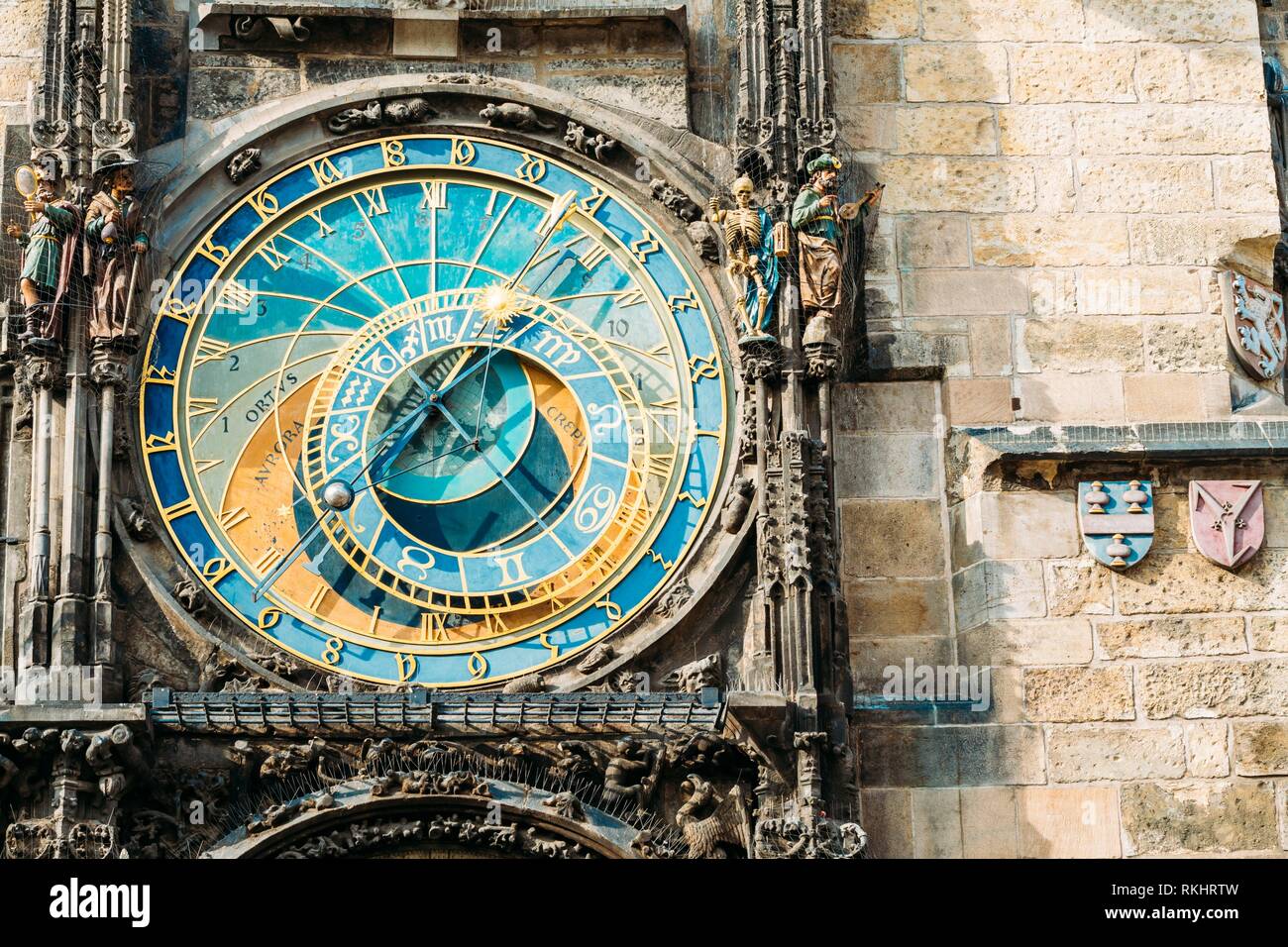 Prague Astronomical Clock At Old Town City Hall From 1410 Is The Third Oldest Astronomical Clock