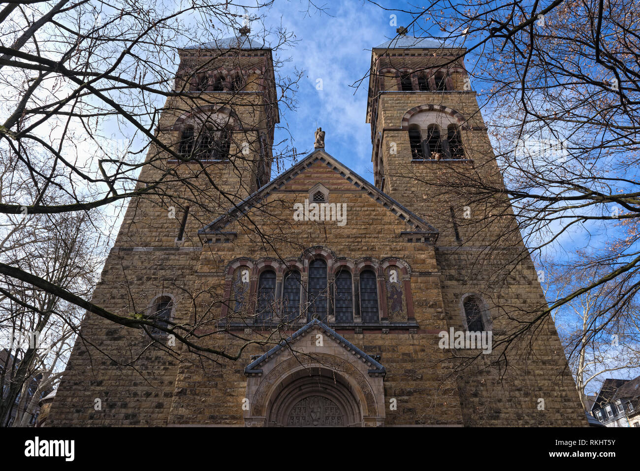 neo-roman catholic church st michael at brüsseler platz in cologne, germany Stock Photo