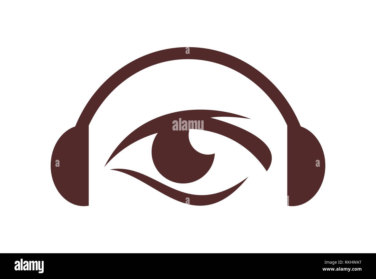 headphone eye concept logo icon Stock Vector Image & Art - Alamy