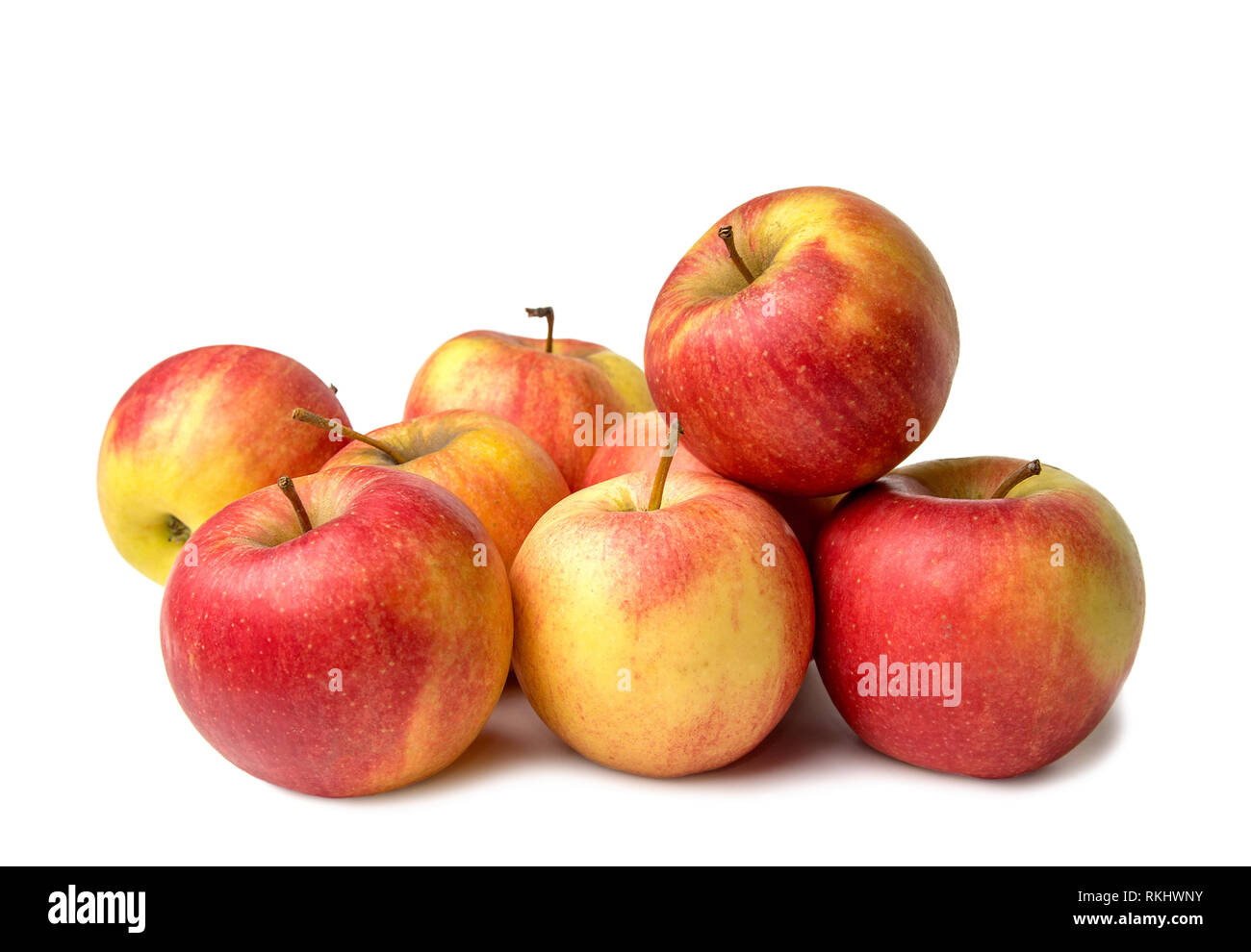 image of fruit red apples on a white background Stock Photo