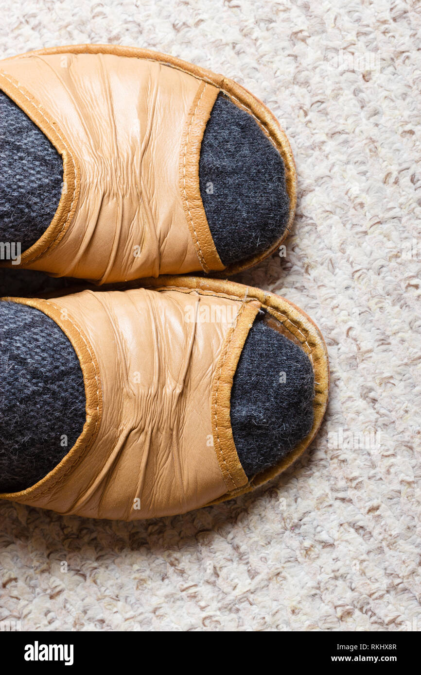 Cozy Comfortable Soft Footwear Female Feet With Socks In