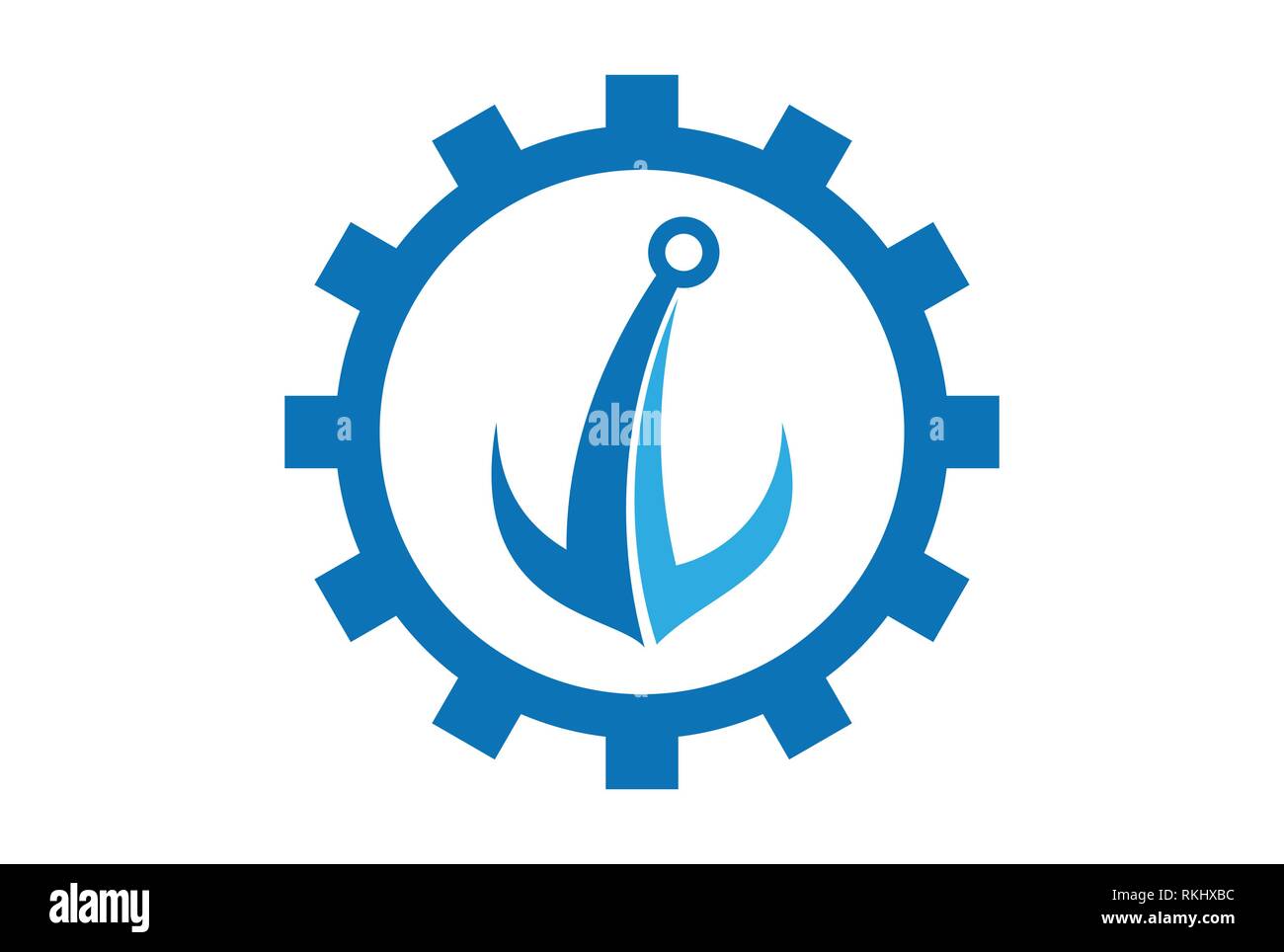 anchor logo concept icon vector Stock Vector