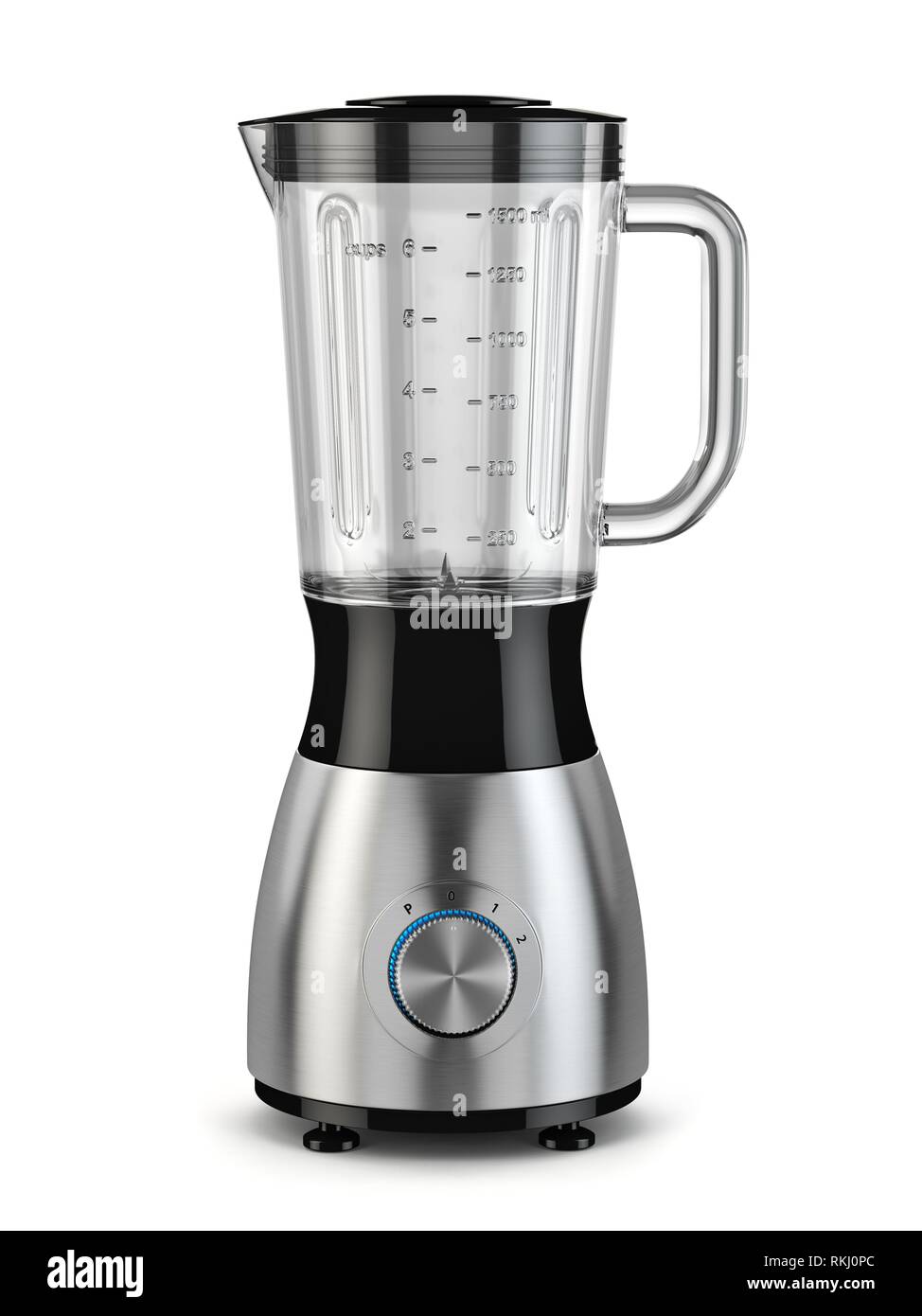 Electric blender. Kitchen appliance, equipment isolated on white. 3d