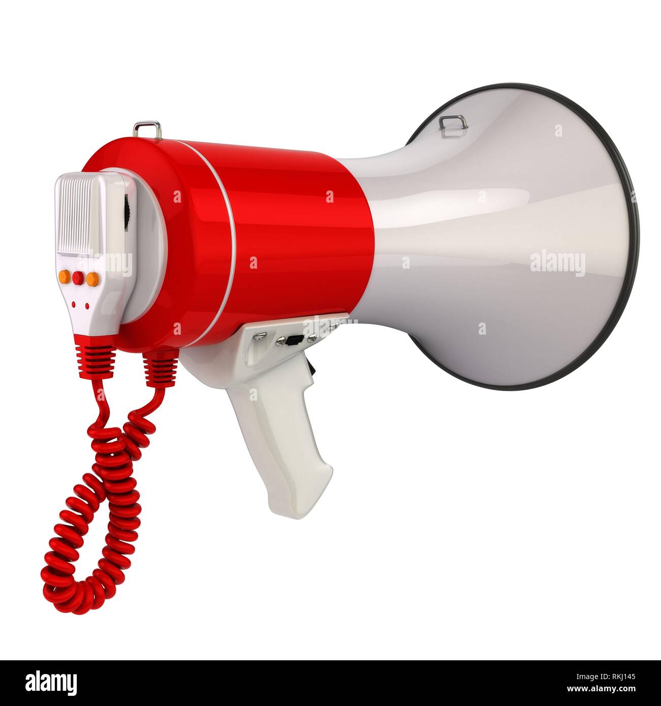 Megaphone or loudspeaker isolated on white. 3d Stock Photo - Alamy