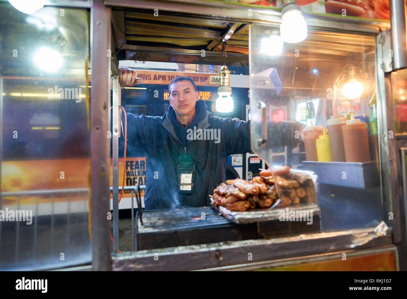 NEW YORK - CIRCA MARCH, 2016: street vendor in New York City. Street