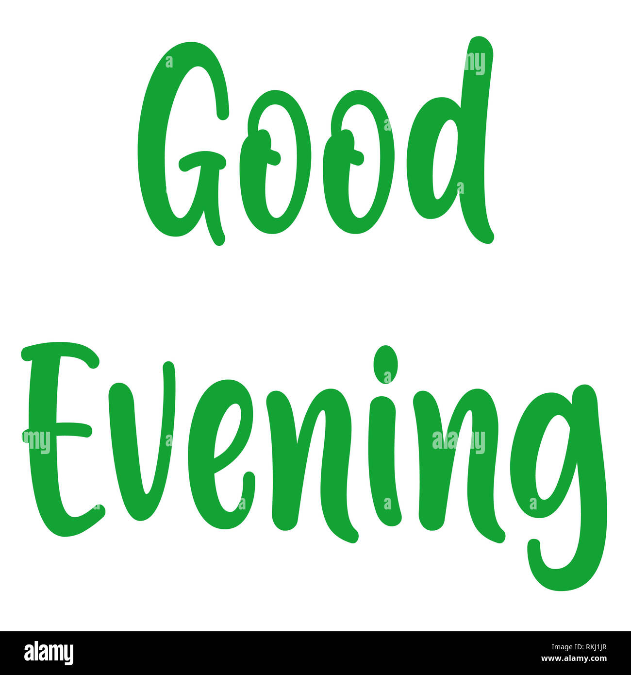 Good evening greetings with style and fashion Stock Photo - Alamy