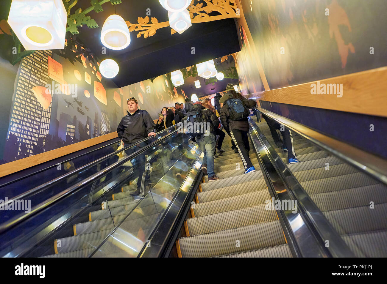 NEW YORK CIRCA MARCH, 2016 inside of Times Square Disney Store