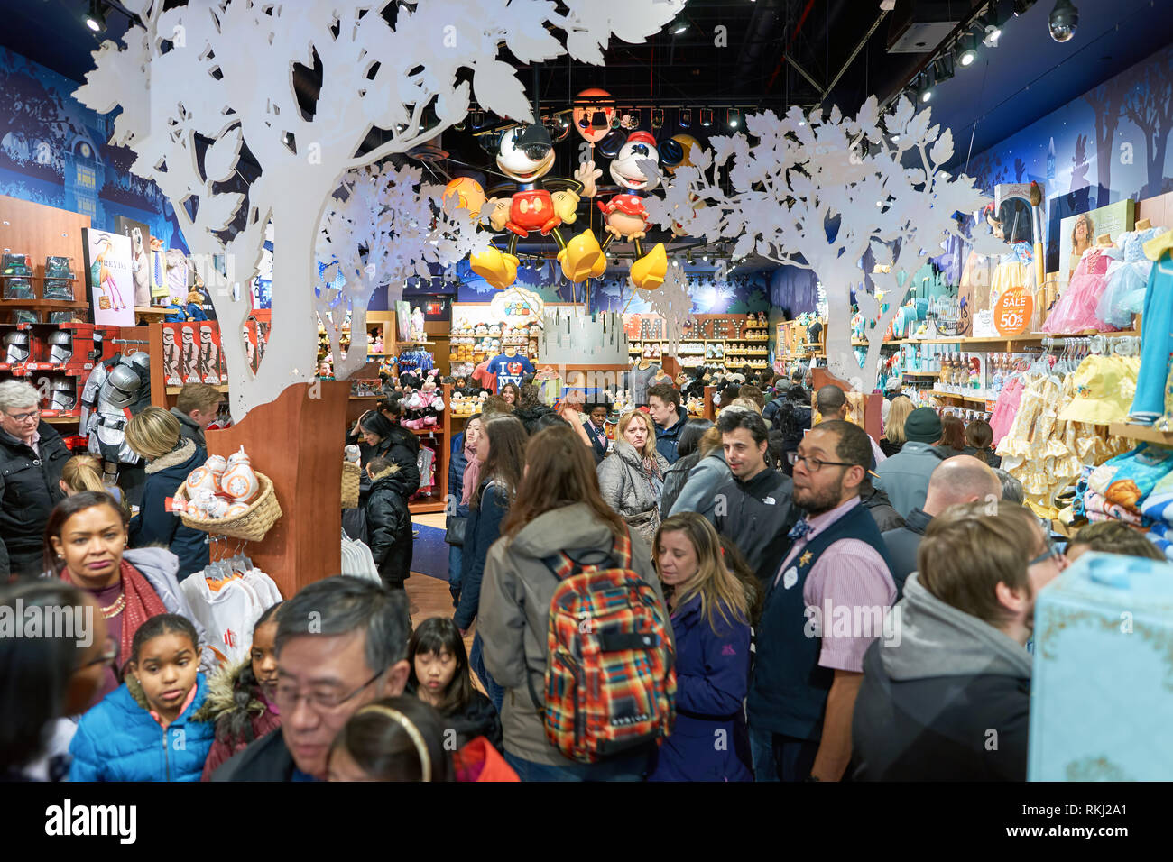 NEW YORK CIRCA MARCH, 2016 inside of Times Square Disney Store
