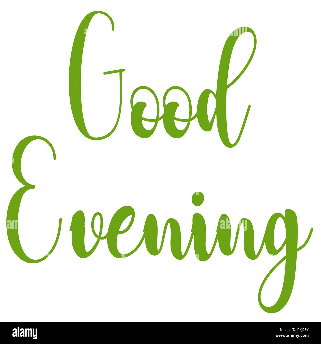 Good evening greetings with style and fashion Stock Photo - Alamy