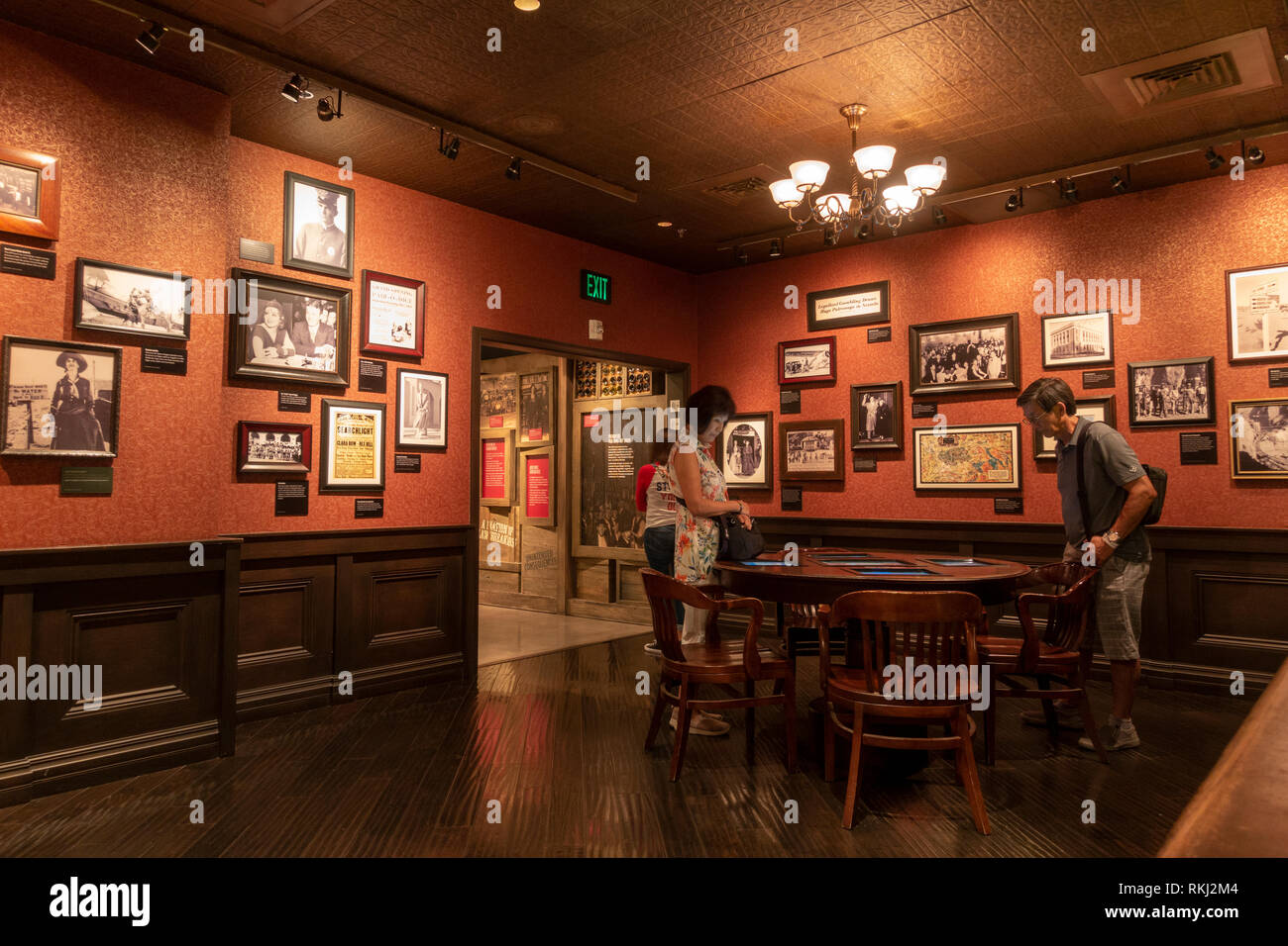 General view of the bar area in The Mob Museum, Las Vegas (City of Las Vegas), Nevada, United States. Stock Photo