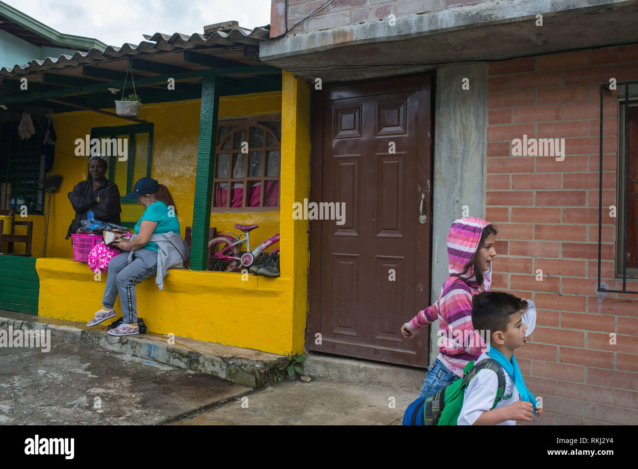 Santa Elena, Medellin. Antioquia, Colombia: street scene. Stock Photo