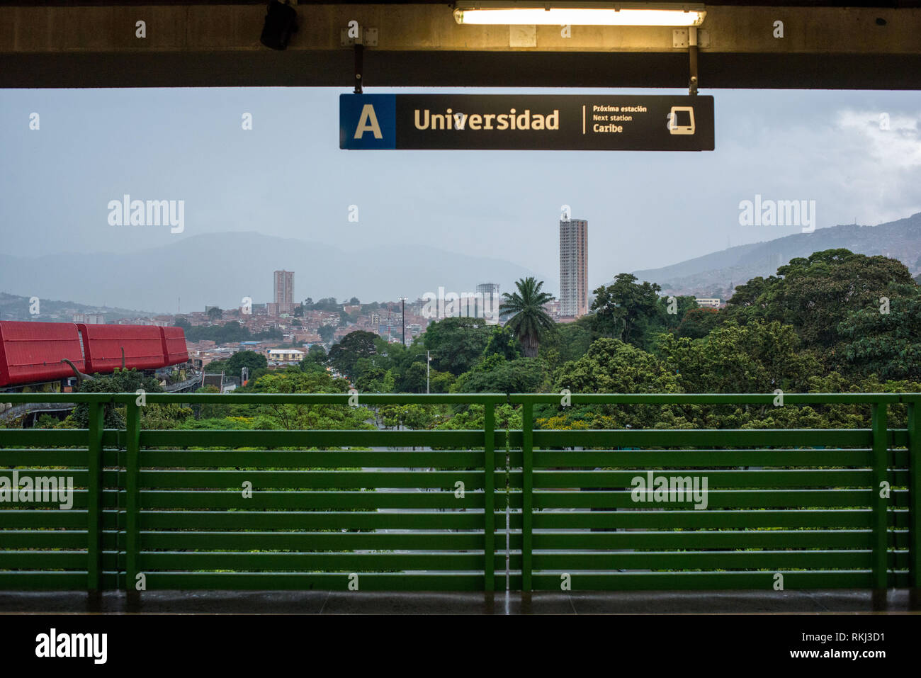 Medellin, Antioquia, Colombia: cty view from the underground. Stock Photo