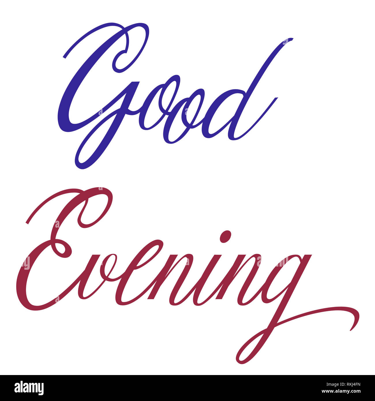 Good evening greetings with style and fashion Stock Photo - Alamy