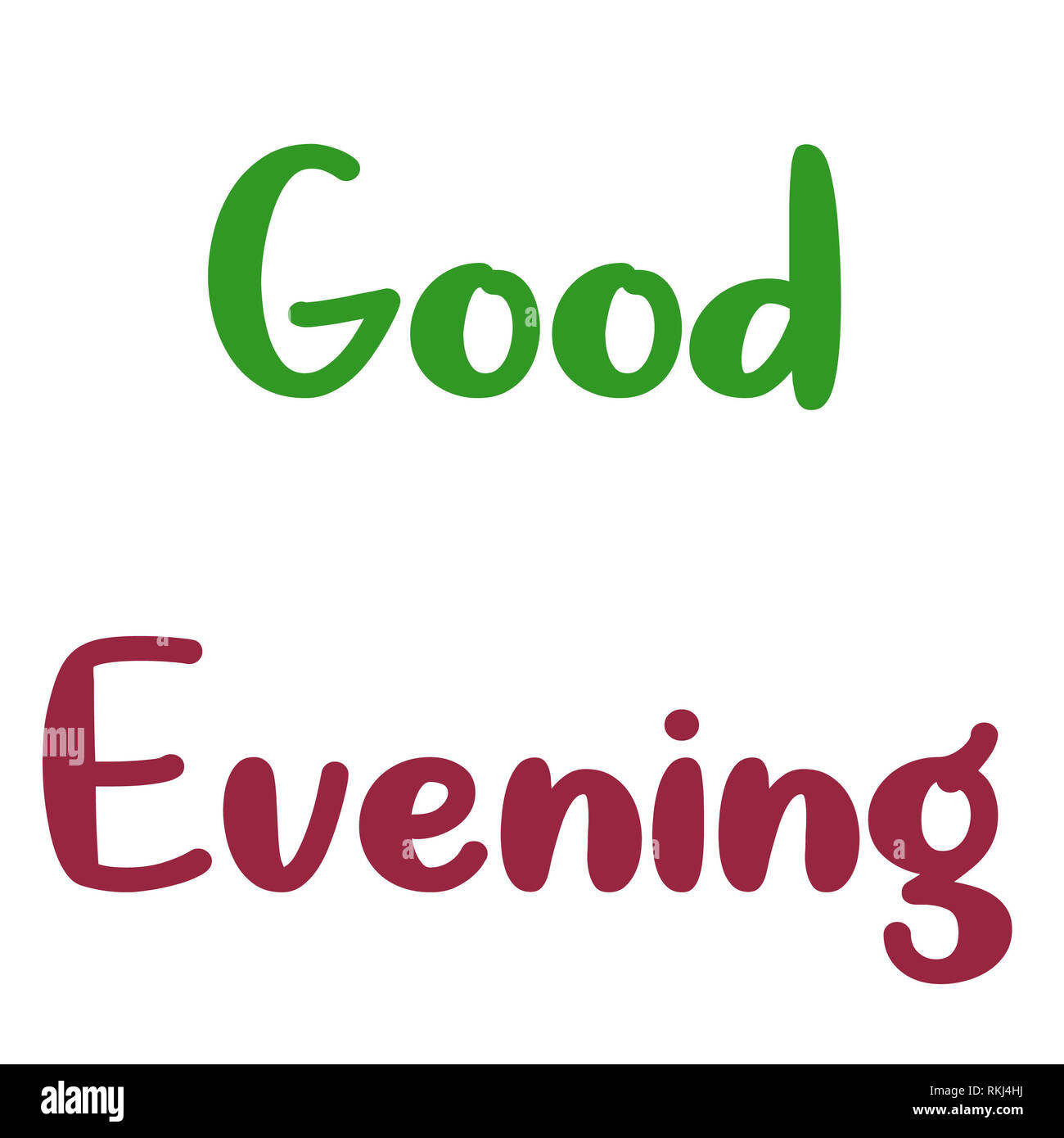 Good evening greetings with style and fashion Stock Photo Alamy