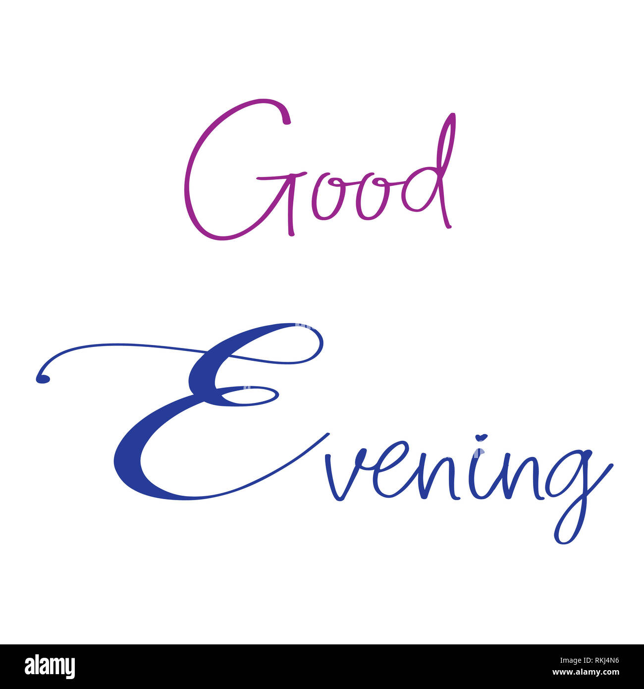 Good evening greetings with style and fashion Stock Photo - Alamy