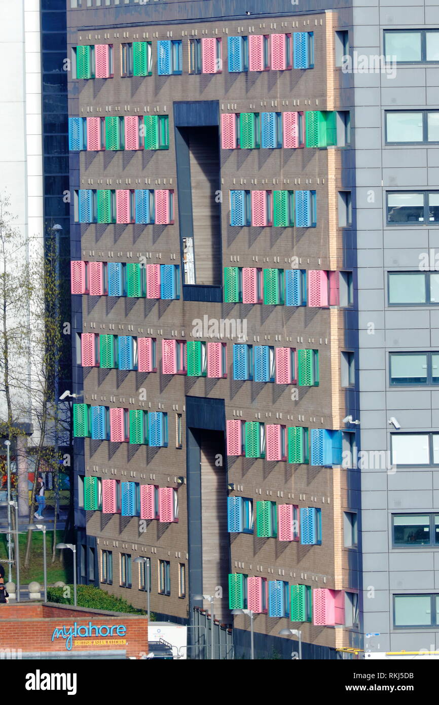Rows of windows on a student building on Kirkstall Road