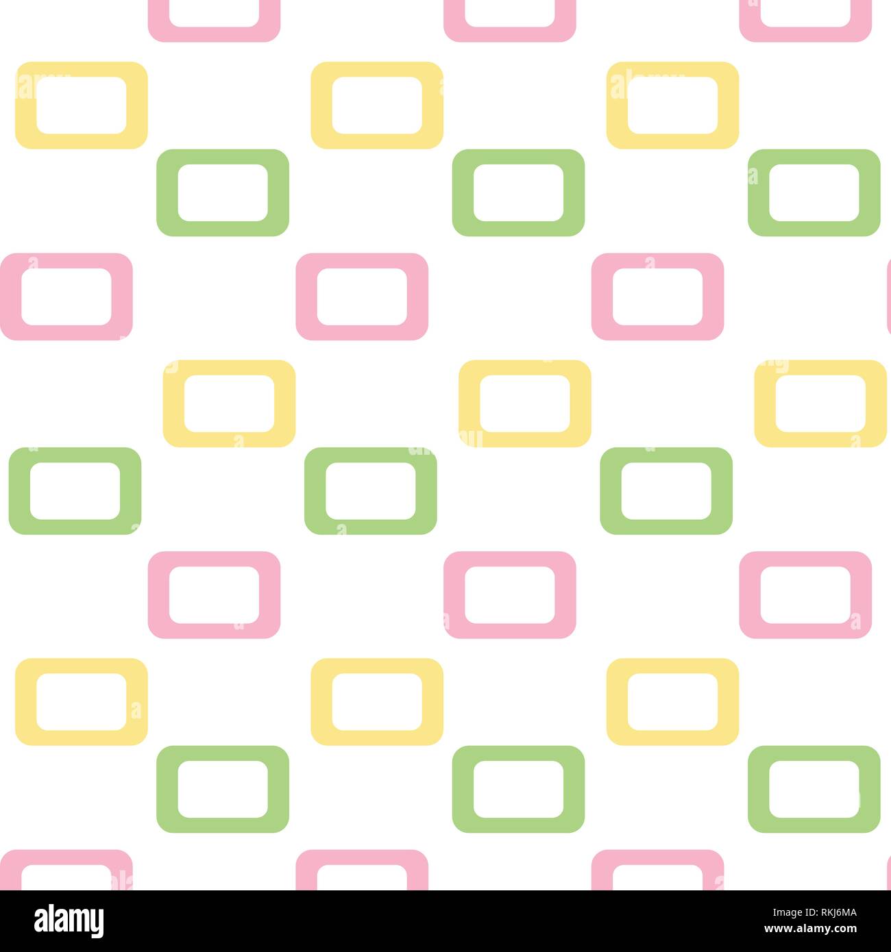 Abstract vector pattern in pink, yellow and green colors Stock Vector