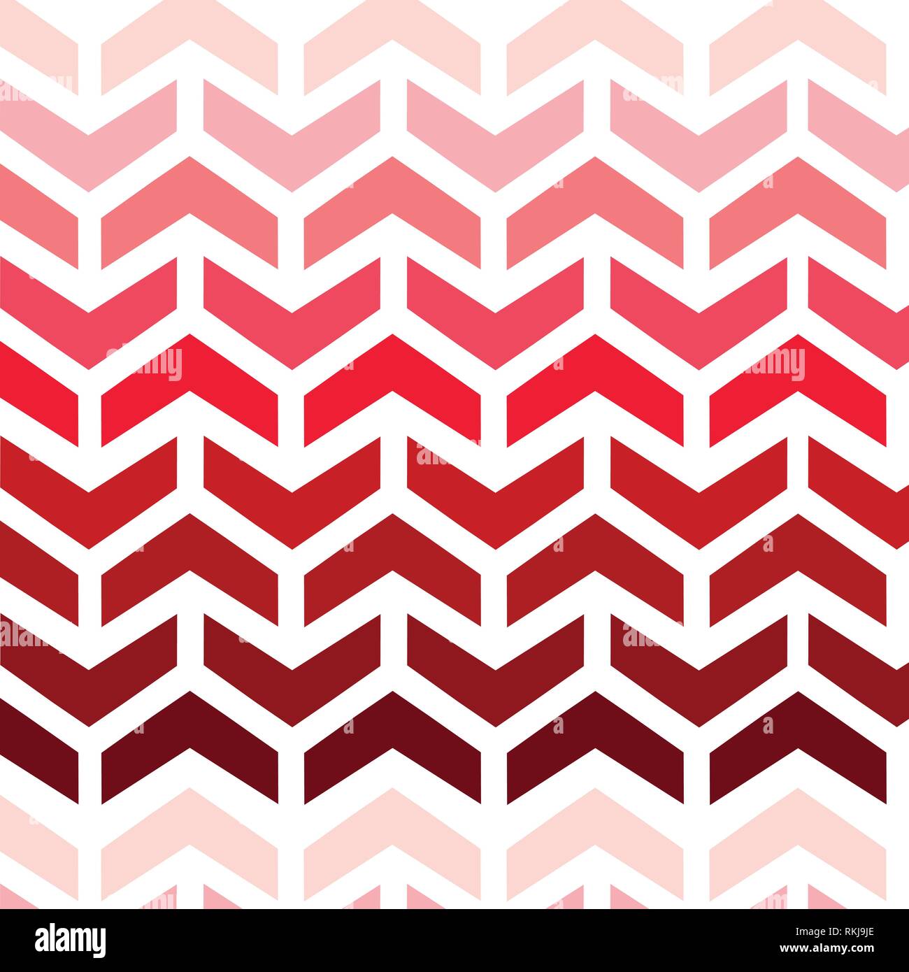 Abstract zigzag arrows vector pattern from red to pink colors Stock Vector