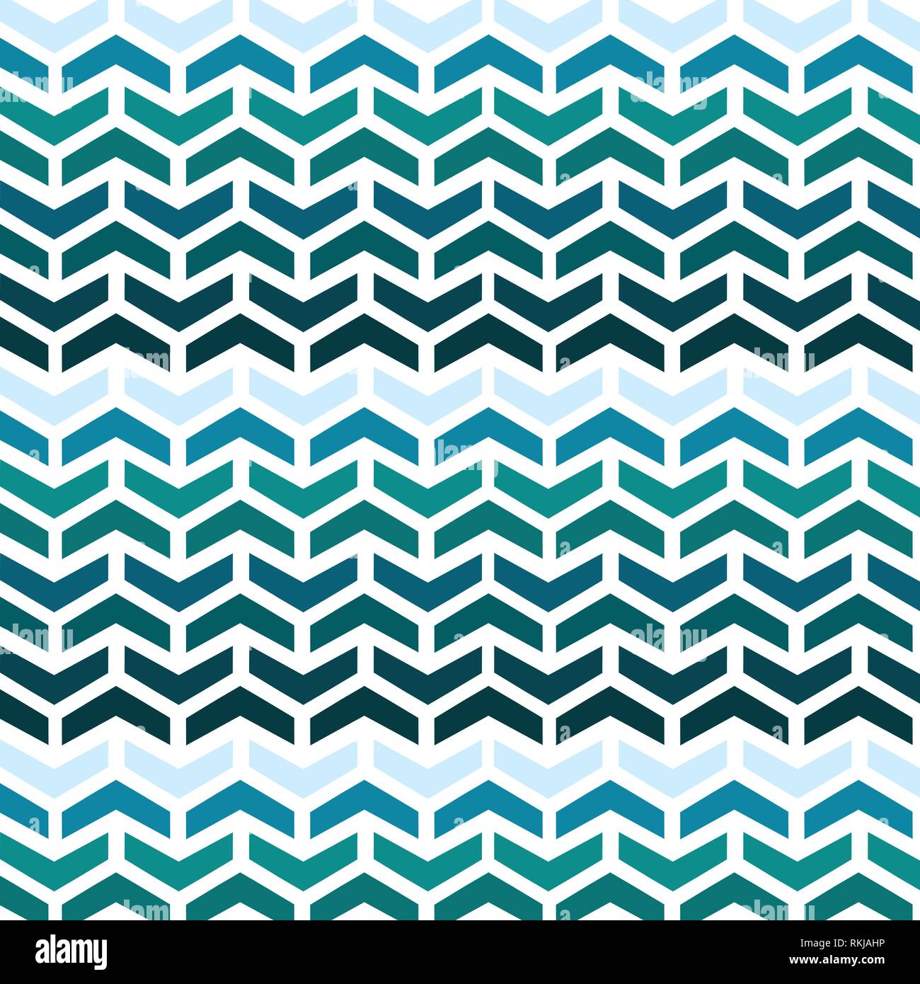 Abstract zigzag arrows vector pattern in blue Stock Vector