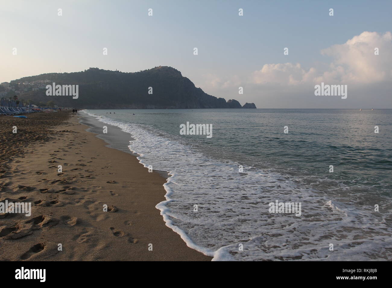 Alanya - the beach of Cleopatra / Alanya is one of most popular seaside resorts in Turkey Stock Photo