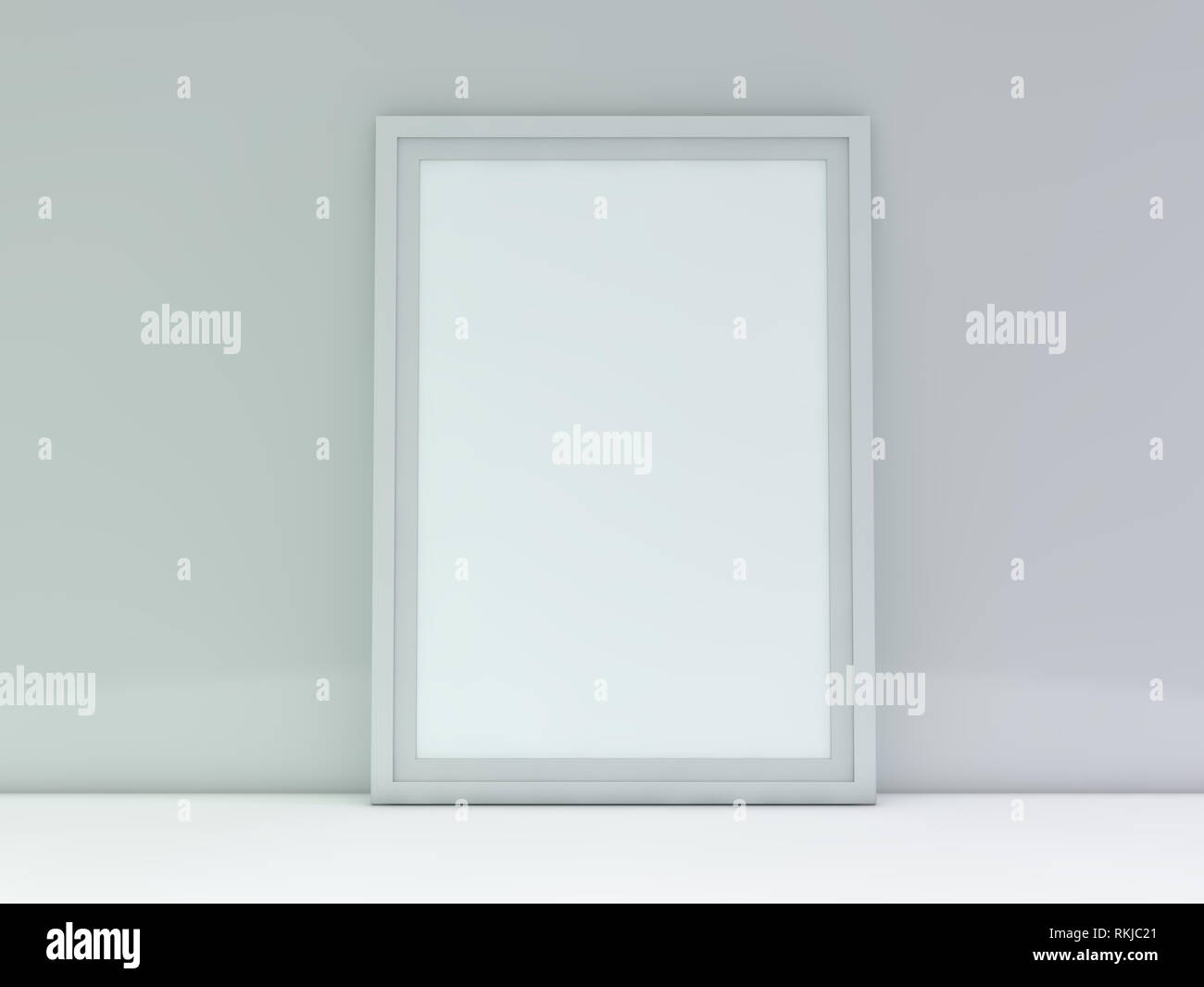 Download White Blank Photo Frame Mockup Over Background 3d Rendering Stock Photo Alamy Yellowimages Mockups