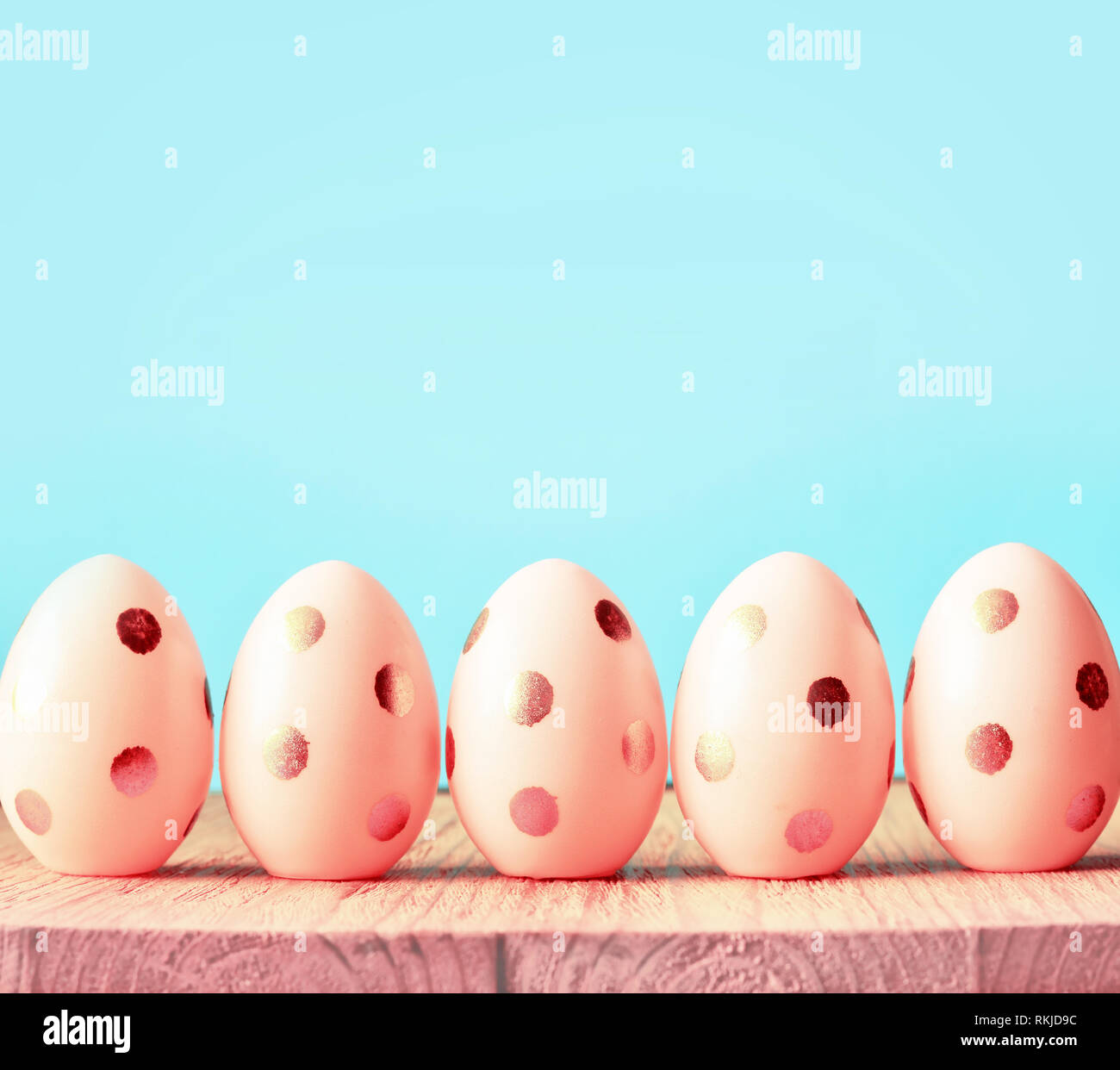 Pink easter eggs. Background with easter eggs Stock Photo