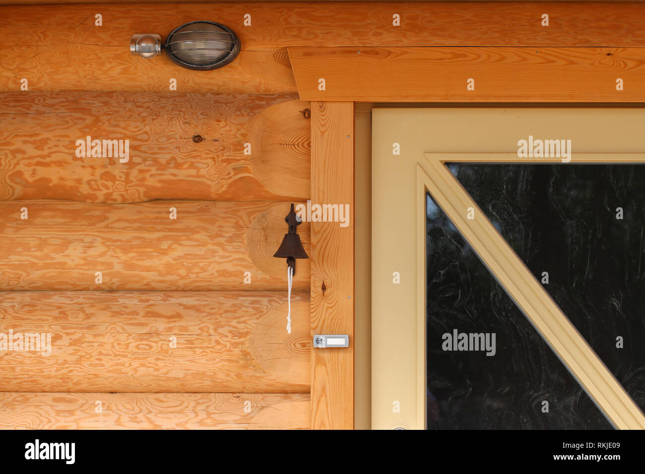 Log Cabin Home Wall Of House From Logs Stock Photo 235819369